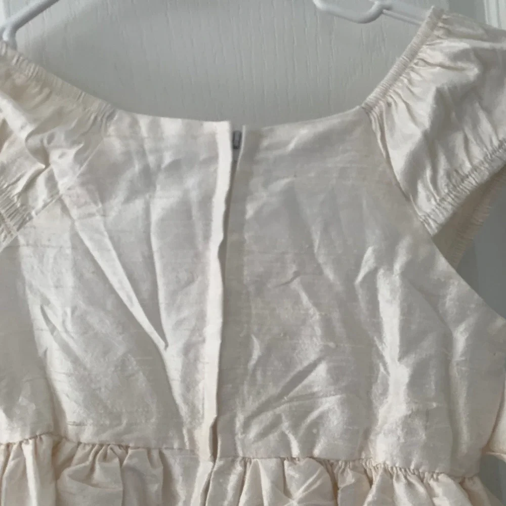 Kiki USA Kids‎ Silk Blend Flower Girl Dress Ivory Cream Formal Sz 5-6 Style 5013